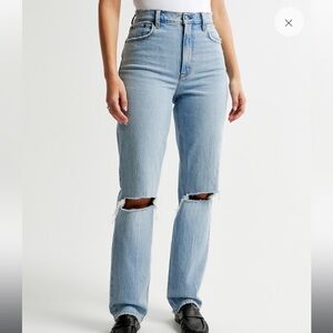 abercrombie curve love 90s straight jeans